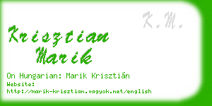 krisztian marik business card